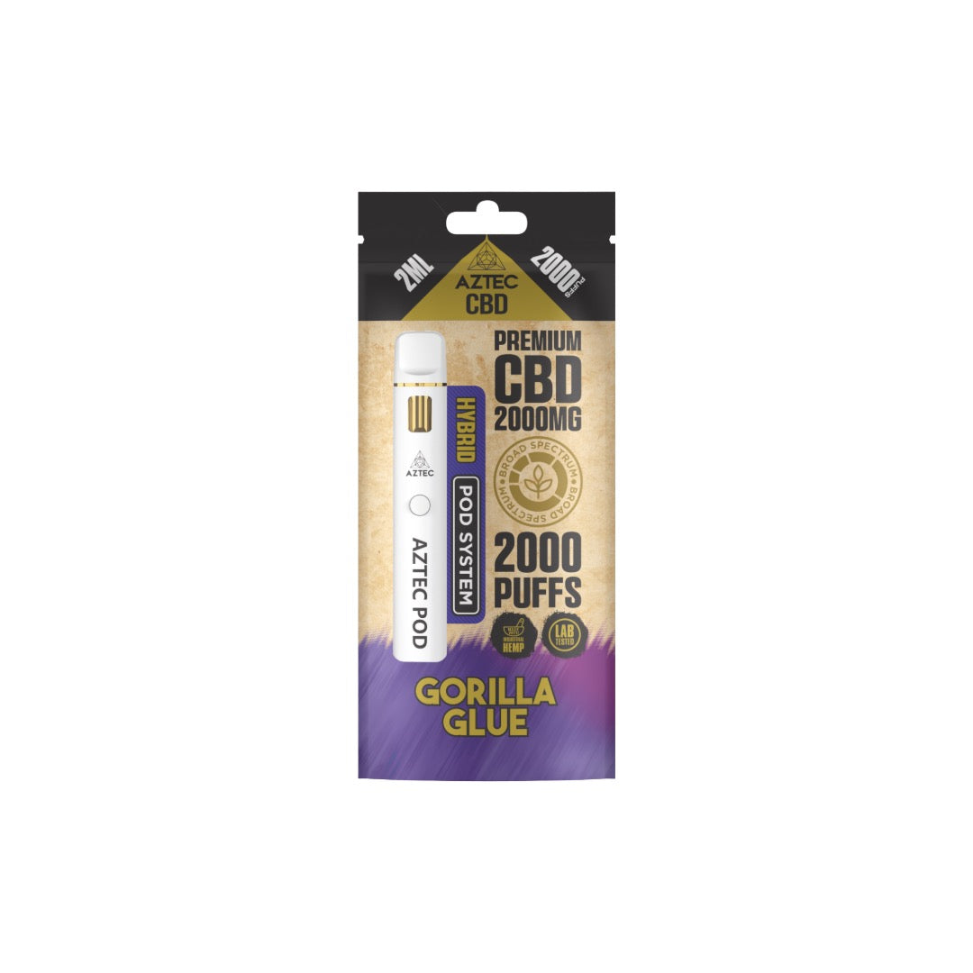 Aztec CBD 2000mg Broad Spectrum Starter Pro Pod Vape Kit 2000 Puffs