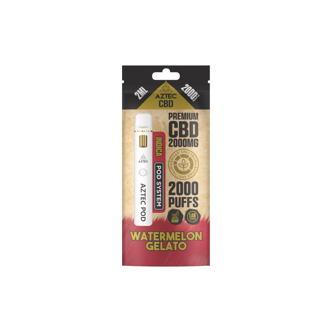 Aztec CBD 2000mg Broad Spectrum Starter Pro Pod Vape Kit 2000 Puffs