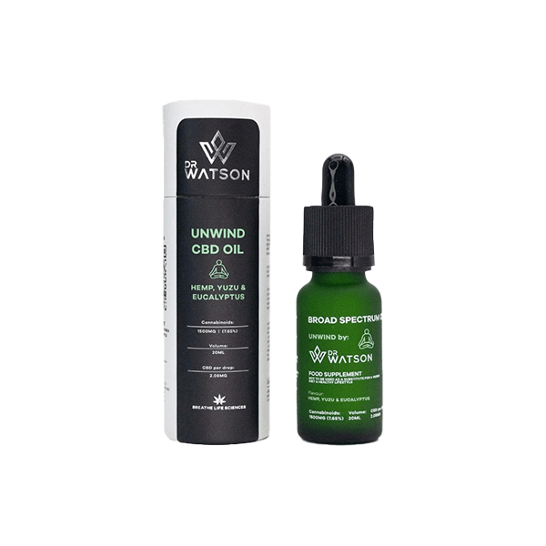 Dr Watson 1500mg Broad - Spectrum Unwind CBD Oil 20mlCBD ProductsDr WatsonVaperr Shop