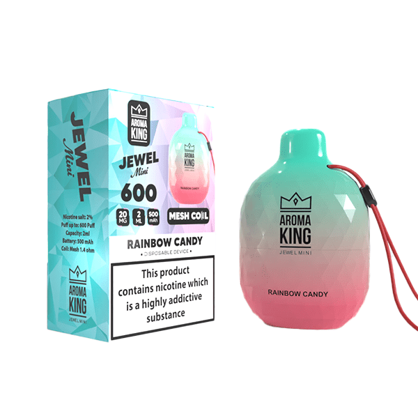 0mg Aroma King Jewel Mini Disposable Vape Device 600 PuffsVaping ProductsAroma KingVaperr Shop