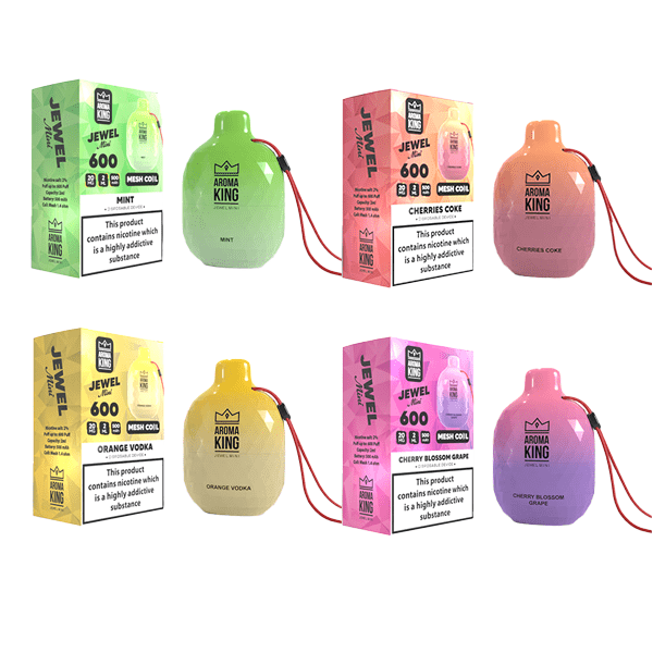 0mg Aroma King Jewel Mini Disposable Vape Device 600 PuffsVaping ProductsAroma KingVaperr Shop