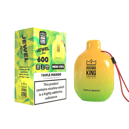0mg Aroma King Jewel Mini Disposable Vape Device 600 PuffsVaping ProductsAroma KingVaperr Shop