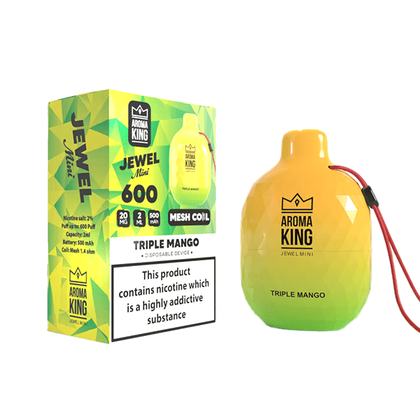 0mg Aroma King Jewel Mini Disposable Vape Device 600 PuffsVaping ProductsAroma KingVaperr Shop
