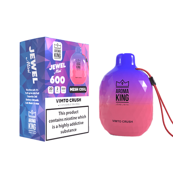 0mg Aroma King Jewel Mini Disposable Vape Device 600 PuffsVaping ProductsAroma KingVaperr Shop
