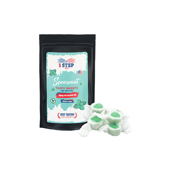 1 Step CBD 100mg Spearmint Taffy Grab Bag - 60gCBD Products1 Step CBDVaperr Shop