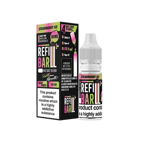10mg Refill Bar Salts 10ml Nic Salts (50VG/50PG)Vaping ProductsRefill BarVaperr Shop