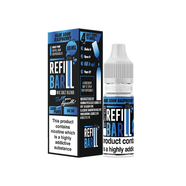 10mg Refill Bar Salts 10ml Nic Salts (50VG/50PG)Vaping ProductsRefill BarVaperr Shop