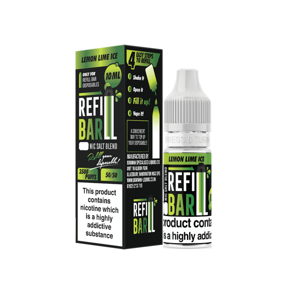 10mg Refill Bar Salts 10ml Nic Salts (50VG/50PG)Vaping ProductsRefill BarVaperr Shop