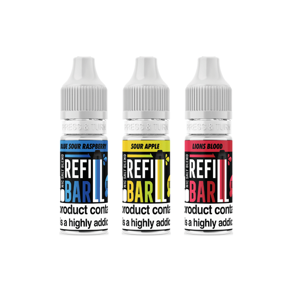 10mg Refill Bar Salts 10ml Nic Salts (50VG/50PG)Vaping ProductsRefill BarVaperr Shop