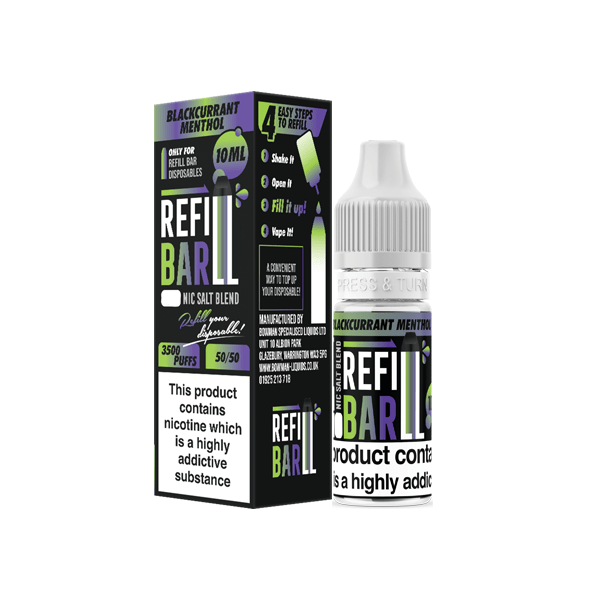 10mg Refill Bar Salts 10ml Nic Salts (50VG/50PG)Vaping ProductsRefill BarVaperr Shop