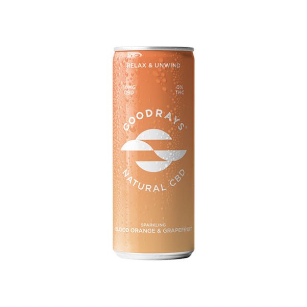 12 x Goodrays 30mg CBD Blood Orange & Grapefruit Seltzer 250mlCBD ProductsGoodraysVaperr Shop