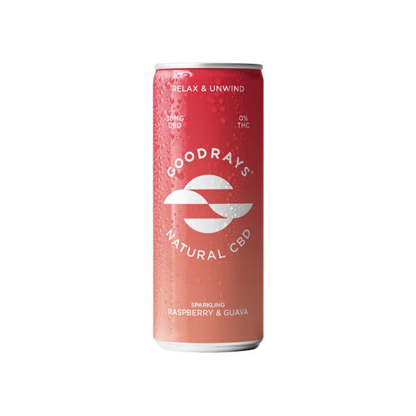 12 x Goodrays 30mg CBD Raspberry & Guava Seltzer 250mlCBD ProductsGoodraysVaperr Shop