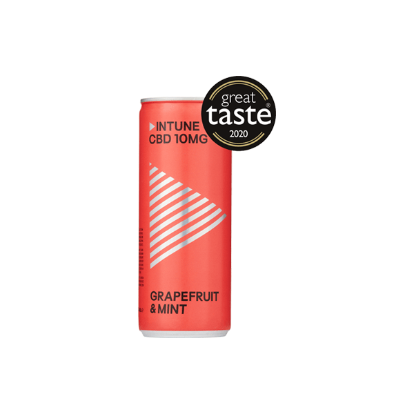 12 x Intune Grapefruit & Mint 10mg CBD Drinks - 250mlCBD ProductsIntuneVaperr Shop
