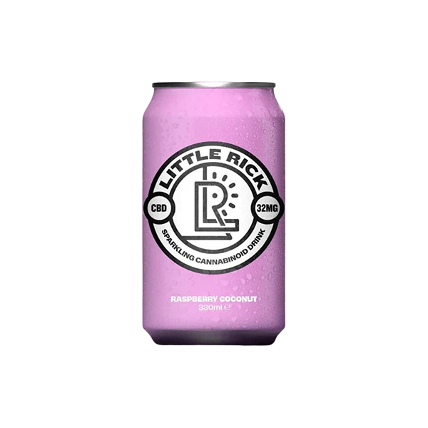 12 x Little Rick 32mg CBD Sparkling 330ml Raspberry Coconut DrinkCBD ProductsLittle RickVaperr Shop