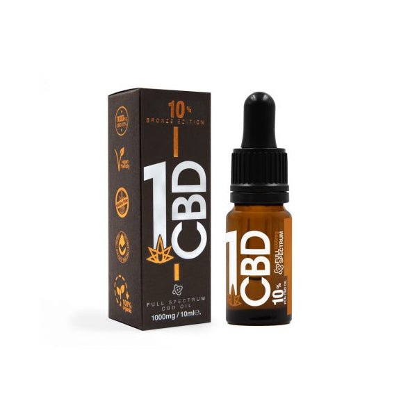 1CBD 10% Pure Hemp 500mg CBD Oil Bronze Edition 5mlCBD Products1CBDVaperr Shop