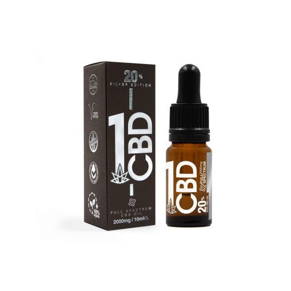 1CBD 20% Pure Hemp 1000mg CBD Oil Sliver Edition 5mlCBD Products1CBDVaperr Shop