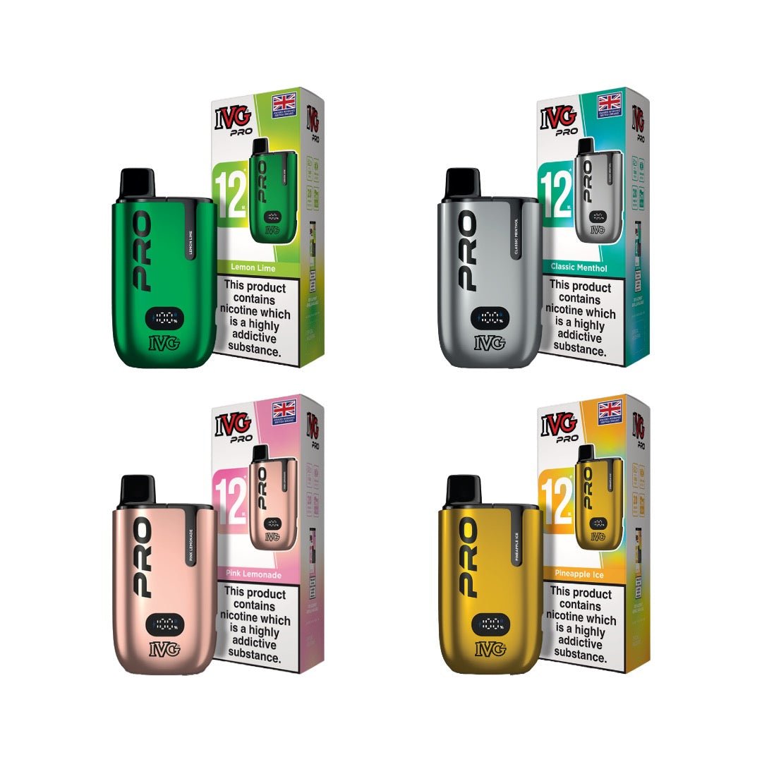 20mg IVG Pro 12 Prefilled Pod Vape Kit 10000 PuffsVaping ProductsIVGVaperr Shop