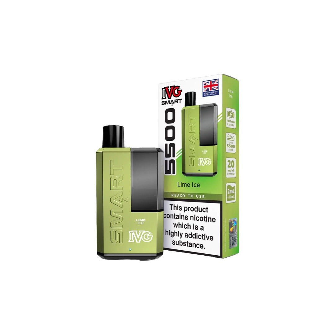 20mg IVG Smart 5500 Disposable Rechargeable Vape Kit 5500 PuffsVaping ProductsIVGVaperr Shop