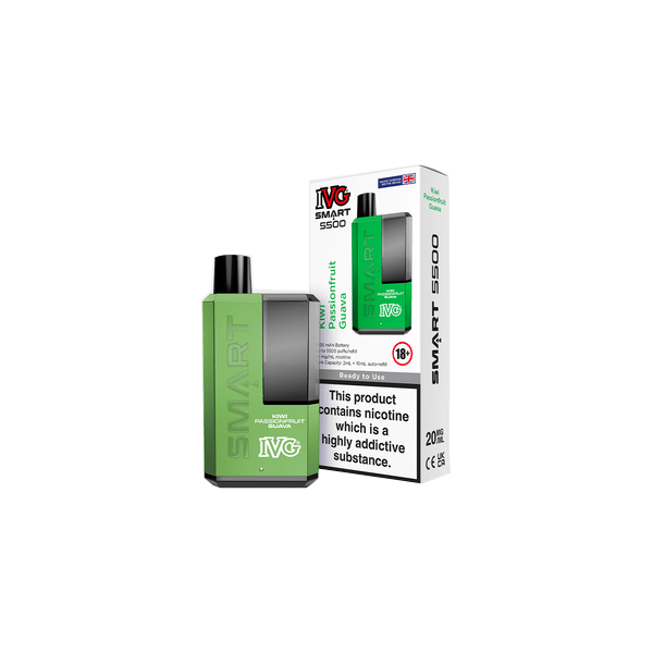 20mg IVG Smart 5500 Disposable Rechargeable Vape Kit 5500 PuffsVaping ProductsIVGVaperr Shop