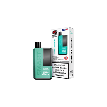 20mg IVG Smart 5500 Disposable Rechargeable Vape Kit 5500 PuffsVaping ProductsIVGVaperr Shop