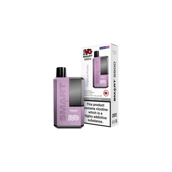 20mg IVG Smart 5500 Disposable Rechargeable Vape Kit 5500 PuffsVaping ProductsIVGVaperr Shop