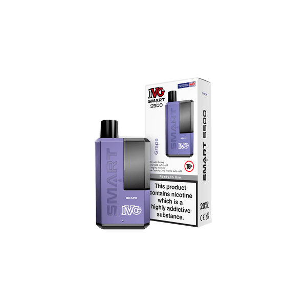 20mg IVG Smart 5500 Disposable Rechargeable Vape Kit 5500 PuffsVaping ProductsIVGVaperr Shop