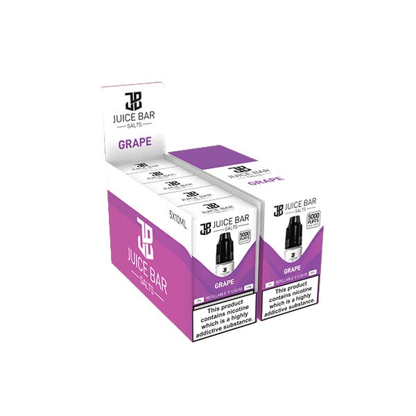 20mg Juice Bar Salts 10ml Nic Salts - Pack Of 5 (50VG/50PG)Vaping ProductsJuice BarVaperrShop