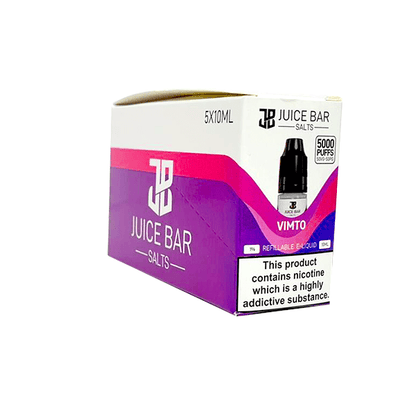 20mg Juice Bar Salts 10ml Nic Salts - Pack Of 5 (50VG/50PG)Vaping ProductsJuice BarVaperrShop