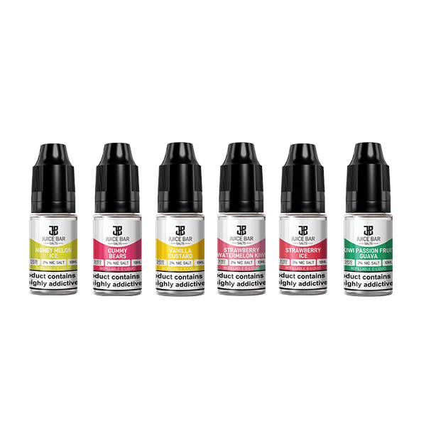 20mg Juice Bar Salts 10ml Nic Salts - Pack Of 5 (50VG/50PG)Vaping ProductsJuice BarVaperrShop