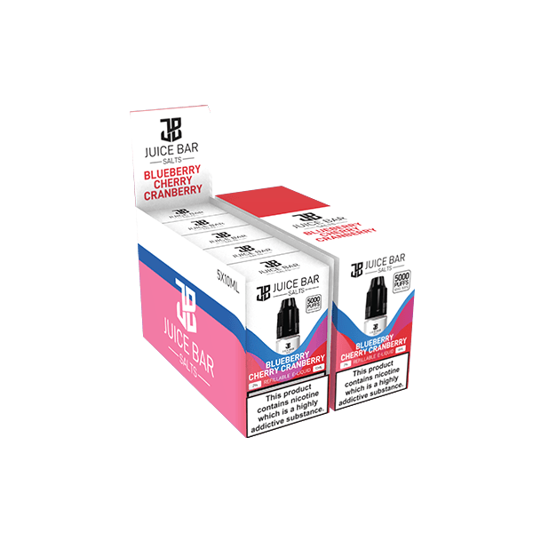 20mg Juice Bar Salts 10ml Nic Salts - Pack Of 5 (50VG/50PG)Vaping ProductsJuice BarVaperrShop