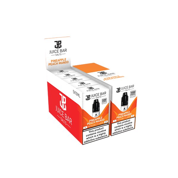 20mg Juice Bar Salts 10ml Nic Salts - Pack Of 5 (50VG/50PG)Vaping ProductsJuice BarVaperrShop