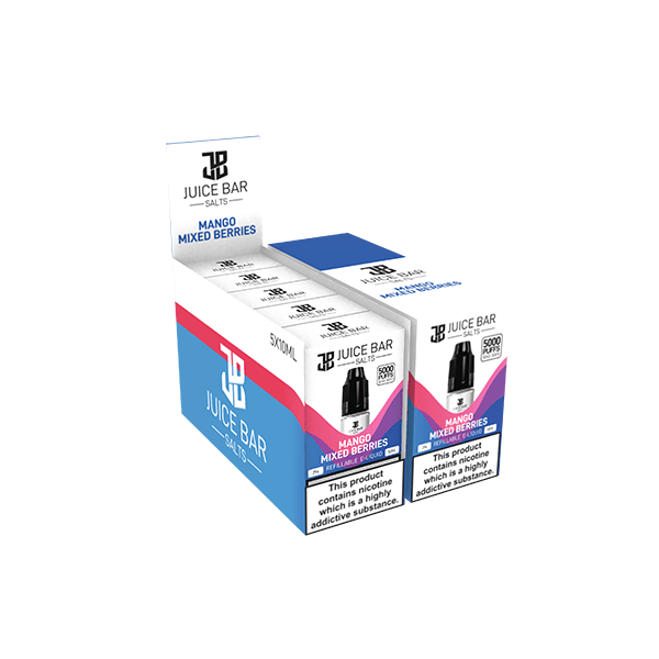 20mg Juice Bar Salts 10ml Nic Salts - Pack Of 5 (50VG/50PG)Vaping ProductsJuice BarVaperrShop