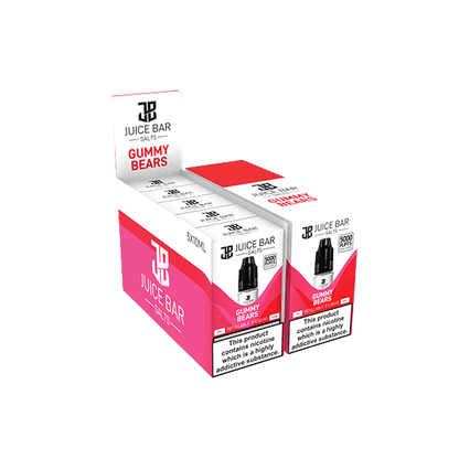 20mg Juice Bar Salts 10ml Nic Salts - Pack Of 5 (50VG/50PG)Vaping ProductsJuice BarVaperrShop