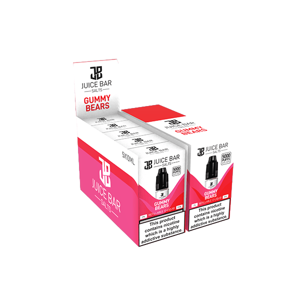 20mg Juice Bar Salts 10ml Nic Salts - Pack Of 5 (50VG/50PG)Vaping ProductsJuice BarVaperrShop