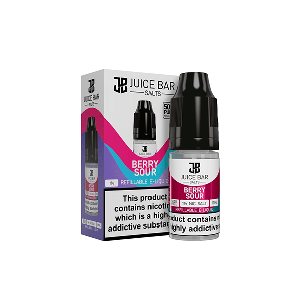 20mg Juice Bar Salts 10ml Nic Salts - Pack Of 5 (50VG/50PG)Vaping ProductsJuice BarVaperrShop