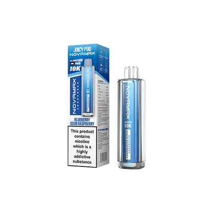 20mg Juicy Pod Novamax Disposable Pod Vape Kit 10000 PuffsVaping ProductsJuicy PodVaperrShop