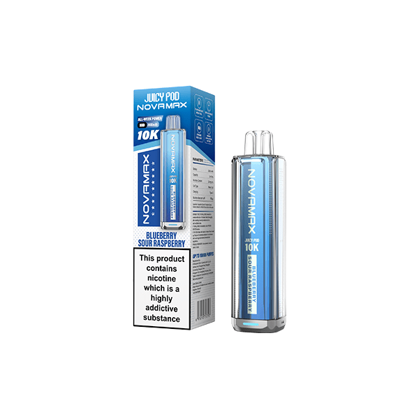 20mg Juicy Pod Novamax Disposable Pod Vape Kit 10000 PuffsVaping ProductsJuicy PodVaperrShop