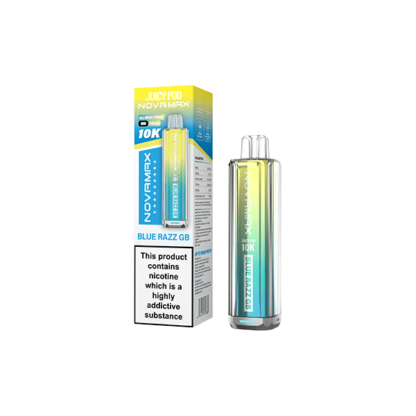 20mg Juicy Pod Novamax Disposable Pod Vape Kit 10000 PuffsVaping ProductsJuicy PodVaperrShop