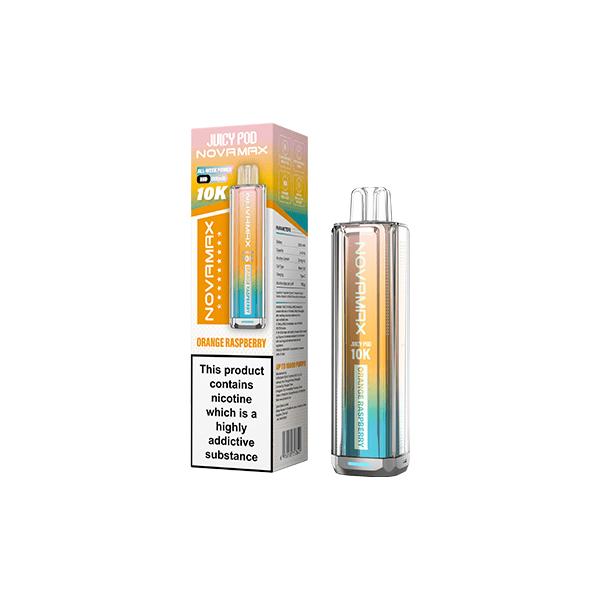 20mg Juicy Pod Novamax Disposable Pod Vape Kit 10000 PuffsVaping ProductsJuicy PodVaperrShop
