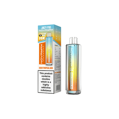 20mg Juicy Pod Novamax Disposable Pod Vape Kit 10000 PuffsVaping ProductsJuicy PodVaperrShop