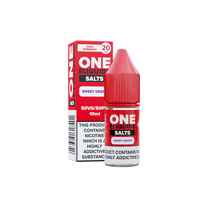 20mg One E - Liquids Flavoured Nic Salts 10ml (50VG/50PG)Vaping ProductsOne EliquidsVaperr Shop