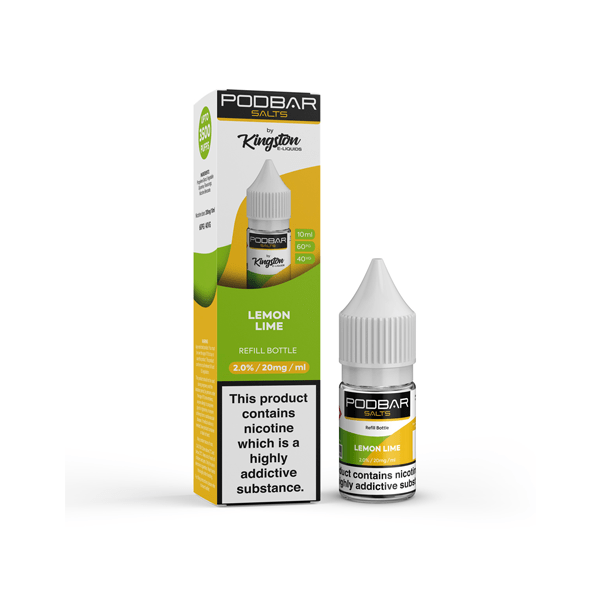 20mg Podbar Salts by Kingston 10ml Refill Nic Salts (60VG/40PG)Vaping ProductsPodbarVaperr Shop
