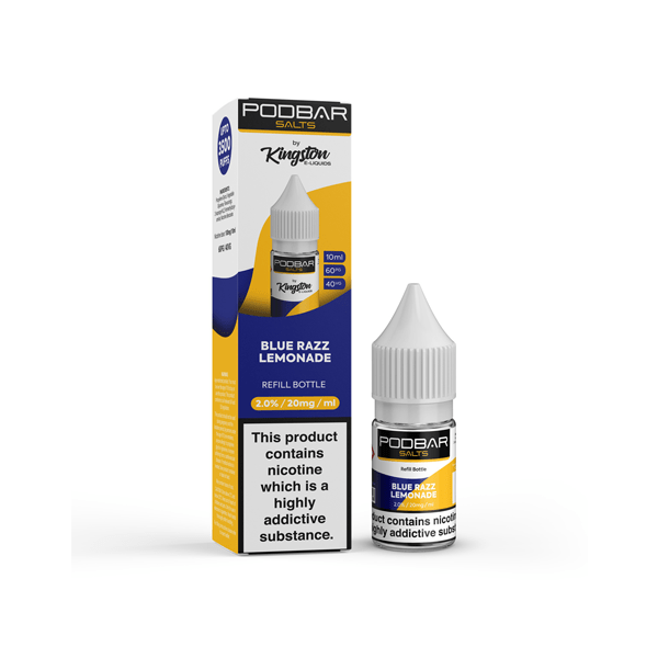 20mg Podbar Salts by Kingston 10ml Refill Nic Salts (60VG/40PG)Vaping ProductsPodbarVaperr Shop
