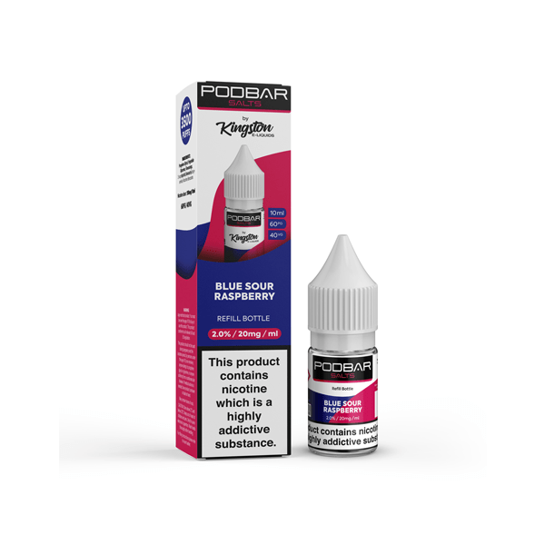 20mg Podbar Salts by Kingston 10ml Refill Nic Salts (60VG/40PG)Vaping ProductsPodbarVaperr Shop