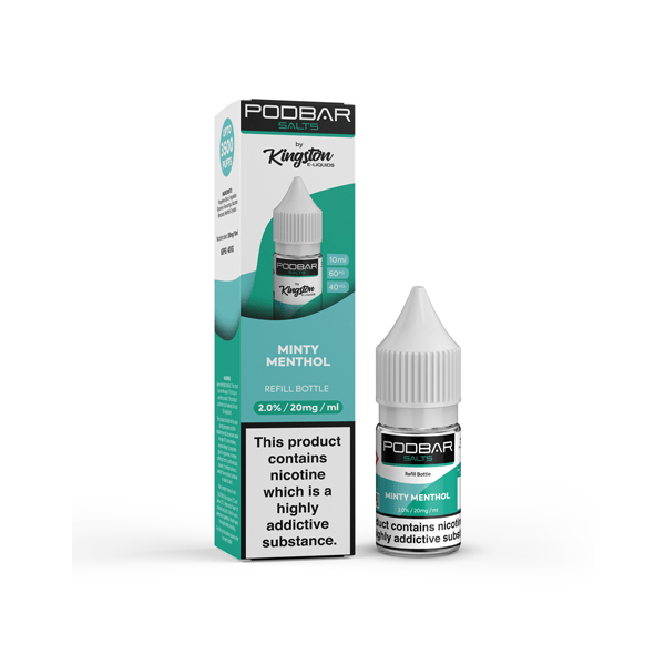20mg Podbar Salts by Kingston 10ml Refill Nic Salts (60VG/40PG)Vaping ProductsPodbarVaperr Shop