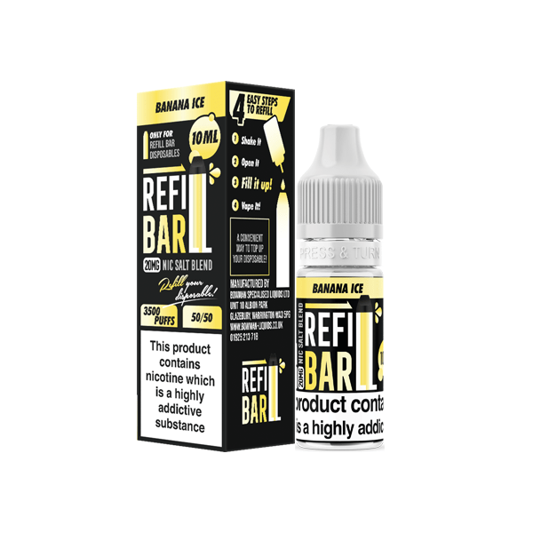 20mg Refill Bar Salts 10ml Nic Salts (50VG/50PG)Vaping ProductsRefill BarVaperr Shop