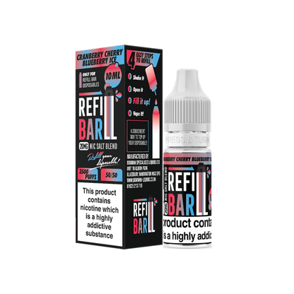 20mg Refill Bar Salts 10ml Nic Salts (50VG/50PG)Vaping ProductsRefill BarVaperr Shop