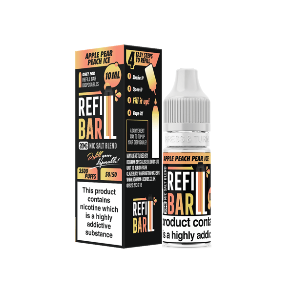 20mg Refill Bar Salts 10ml Nic Salts (50VG/50PG)Vaping ProductsRefill BarVaperr Shop