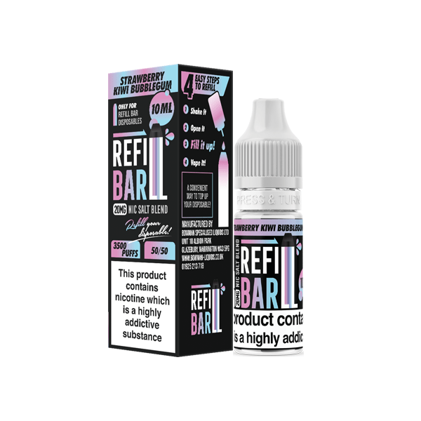 20mg Refill Bar Salts 10ml Nic Salts (50VG/50PG)Vaping ProductsRefill BarVaperr Shop