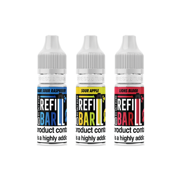20mg Refill Bar Salts 10ml Nic Salts (50VG/50PG)Vaping ProductsRefill BarVaperr Shop